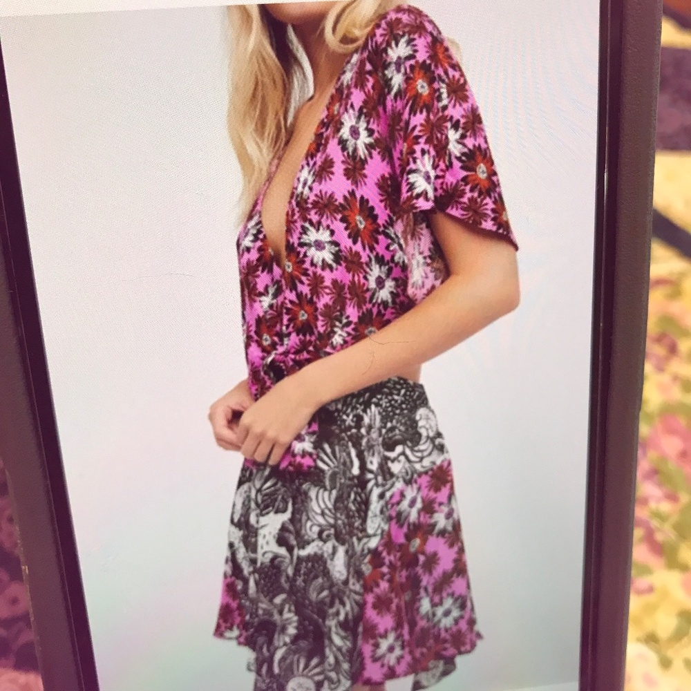 Free people ‘Dark Star’  floral mini dress